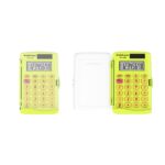 Calcolatrice tascabile ErichKrause PC-103 Neon - Display LCD a 8 cifre - Confezionata nella scatola originale - Alimentazione solare - Colore giallo neon - immagine 3