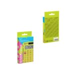 Calcolatrice tascabile ErichKrause PC-103 Neon - Display LCD a 8 cifre - Confezionata nella scatola originale - Alimentazione solare - Colore giallo neon - immagine 5