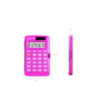 Calcolatrice tascabile ErichKrause PC-103 Neon - Display LCD a 8 cifre - Confezionata nella confezione originale - Alimentazione solare - Colore rosa neon - immagine 2