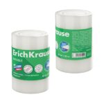 ErichKrause Invisible, confezione da 4 nastri adesivi - Adesione elevata - Larghezza 18 mm - 20 metri - Superficie opaca antiriflesso - Colore trasparente - immagine 4