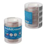 ErichKrause Confezione da 4 nastri adesivi trasparenti - Alta adesività - Larghezza 18 mm - 33 metri - Resistente alla luce - Colore trasparente - immagine 4