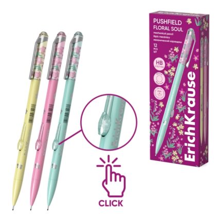 ErichKrause Pushfield Floral Soul Matita a mina - Mina HB da 0