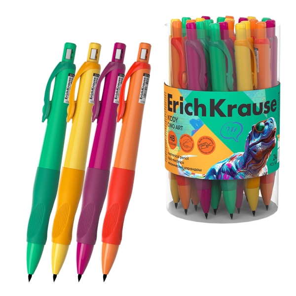 ErichKrause Kiddy Dino Art Matita a mina - Mina HB da 2 ErichKrause Kiddy Dino Art Matita a mina - Mina HB da 2