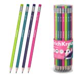 ErichKrause Panda Hugs Matita a grafite con gomma - Miniera HB - Corpo rotondo - Impugnatura ergonomica - Colori assortiti