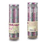 ErichKrause Floral Soul Matita a grafite con gomma - Miniera HB - Corpo rotondo - Plastica - Impugnatura ergonomica - Colori assortiti - immagine 5