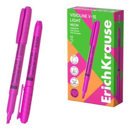 ErichKrause Visioline V-15 Light Neon Pennarello fluorescente - Punta smussata - Spessore del tratto da 0