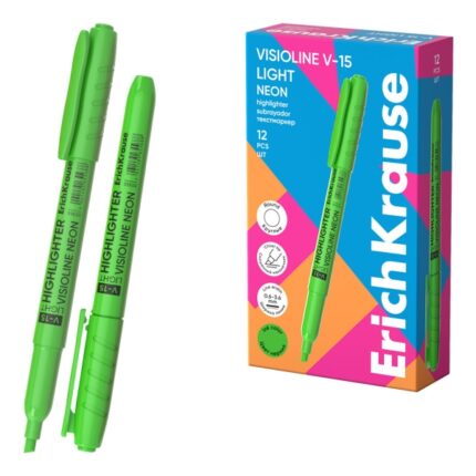 ErichKrause Visioline V-15 Light Neon Pennarello fluorescente - Punta smussata - Larghezza tratto da 0