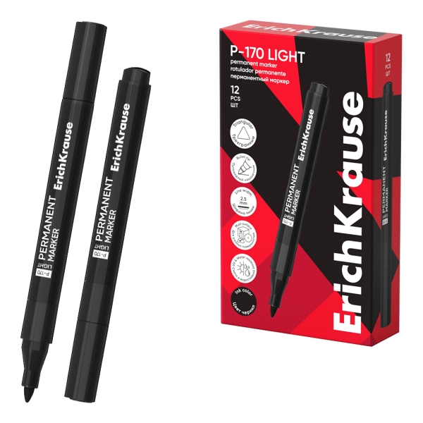 ErichKrause P-170 light Pennarello indelebile - Punta conica - Larghezza tratto 2