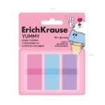 ErichKrause Yummy Confezione da 3 blocchi da 20 segnalibri con dispenser - Riposizionabili - Plastica - 19x45 mm - Colori assortiti - immagine 3