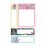 ErichKrause Floral Soul Confezione da 4 blocchi da 20 segnalibri - Riposizionabili - Carta da 75 g/m² - 3 formati diversi - Colori assortiti - immagine 2