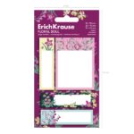 ErichKrause Floral Soul Confezione da 4 blocchi da 20 segnalibri - Riposizionabili - Carta da 75 g/m² - 3 formati diversi - Colori assortiti - immagine 3
