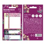 ErichKrause Floral Soul Confezione da 4 blocchi da 20 segnalibri - Riposizionabili - Carta da 75 g/m² - 3 formati diversi - Colori assortiti - immagine 4