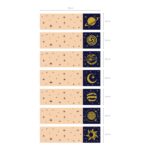 ErichKrause Galactic Pack da 7 blocchi da 20 segnalibri - riposizionabili - carta da 75 g/m² - 12x45 mm - colori assortiti - immagine 2