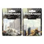 ErichKrause Big City Cats Blocco da 50 foglietti adesivi riposizionabili - Carta da 75 g/m² - 75 x 75 mm - Colla a base d'acqua - Colori assortiti