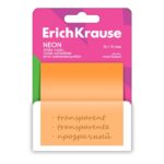 ErichKrause Neon Bloc da 50 foglietti adesivi riposizionabili - Plastica - 75x75 mm - Colla a base d'acqua - Colori assortiti - immagine 5