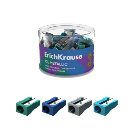 ErichKrause EasySharp Ice Metallic Temperamatite in plastica - Lama in acciaio al carbonio nichelata - Foro da 8 mm - Colori assortiti