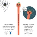 Miquel Rius Back2Fun Espositore di Halloween con 18 penne a luce - 6 modelli diversi - La punta si illumina premendo il pulsante - Inchiostro blu - immagine 3