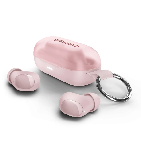 Energy Sistem Neo Urbanbeat Cuffie True Wireless - Bluetooth 6.0 - Funzione DeepBass - 20 ore di autonomia - Resistenti al sudore e agli schizzi - Fibbia per un facile trasporto - Colore rosa