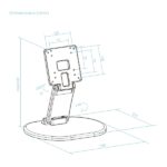 Tooq DB1027TN-B Supporto da tavolo/da parete per monitor da 17" a 27" - Regolabile in altezza e inclinabile - Peso massimo 6,5 kg - VESA 100x100 mm - Colore: nero - immagine 3