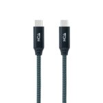 Cavo USB-C Nanocable - Lunghezza 1 m - 20 Gbps - Ricarica da 100 W - 5 A - Video 4K a 60 Hz - Chip E-mark - Compatibile con Thunderbolt 3 - Connettori in alluminio - Colori: grigio e nero - immagine 2