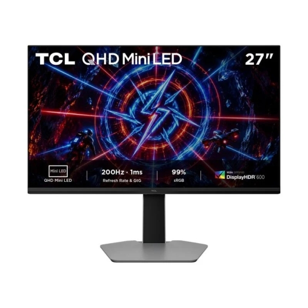 TCL 27P2A Monitor da 27" MiniLED - 2K QHD - IPS HDR600 - 200 Hz - Freesync Premium