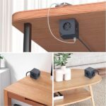 Coolbox Cubik Magnet: multipresa da tavolo a forma di cubo con 3 prese + 2 porte USB-C (max. 20 W) - 1 porta USB-A (max. 15 W) - Cavo da 1,4 m - Fissaggio magnetico - Colore: grigio - immagine 4