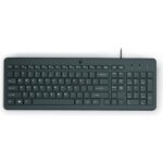 Tastiera USB HP 150 - Piedini regolabili - Indicatori LED (Num/Caps) - Realizzata in plastica riciclata - Colore: nero