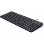 Tastiera USB HP 150 - Piedini regolabili - Indicatori LED (Num/Caps) - Realizzata in plastica riciclata - Colore: nero - immagine 2
