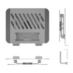 Aisens Supporto da tavolo XL per laptop/tablet - Girevole e regolabile - Rotazione a 360° - Pieghevole e compatto - Antiscivolo - Compatibile con schermi da 10 a 17" - Colore: grigio - immagine 5