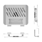 Aisens Supporto da tavolo XL per laptop/tablet - Girevole e regolabile - Rotazione a 360° - Pieghevole e compatto - Antiscivolo - Compatibile con schermi da 10 a 17" - Colore argento - immagine 5