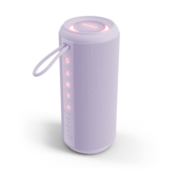 Energy Sistem Ocean Altoparlante da 25 W - Bluetooth 5.4 - Funzionalità True Wireless - Fino a 14 ore di autonomia - Luci RGB - Funzionalità vivavoce - Colore viola