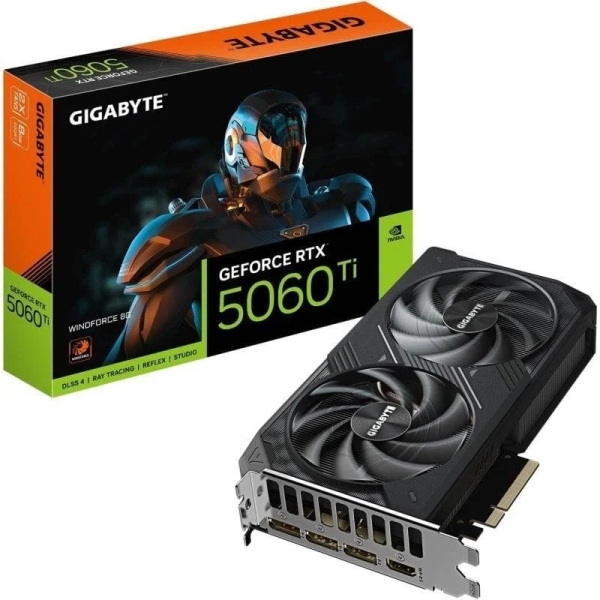 Scheda grafica Gigabyte GeForce RTX 5060 TI WINDFORCE 8 GB GDDR7 - 3x DP