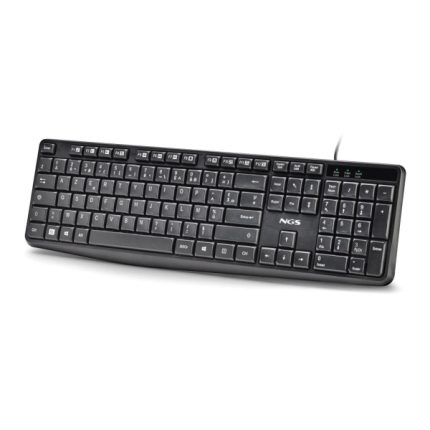 Tastiera USB NGS Funky V4 - AZERTY FR - 12 tasti multimediali - Tasti a membrana silenziosi - Inclinazione regolabile - Cavo da 1