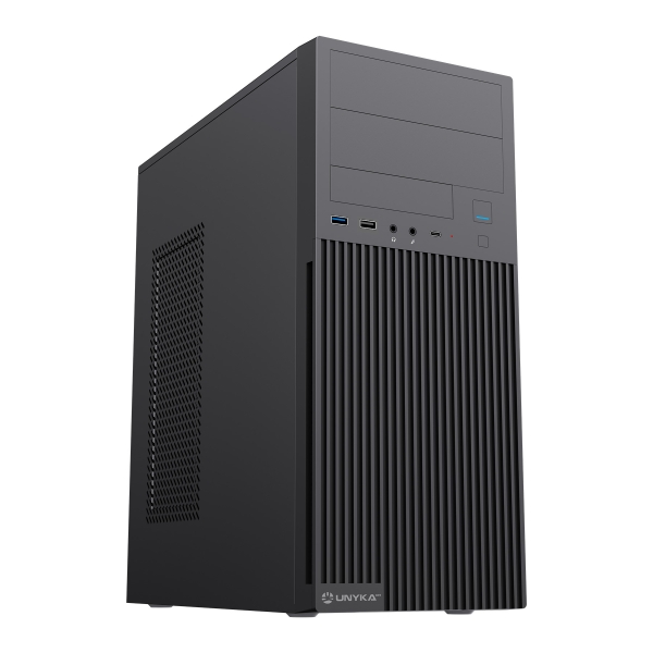 Unykach Aero C360 Case ATX - Alimentatore da 500 W incluso - Alloggiamenti per unità da 5